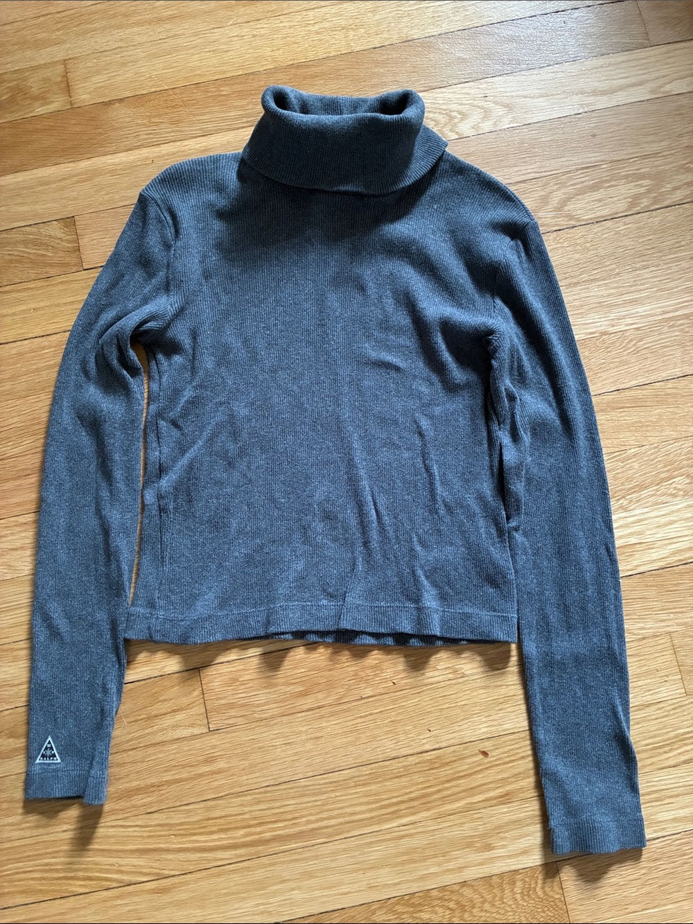 Ralph Lauren Charcoal Grey Turtleneck Top, Size XSmall